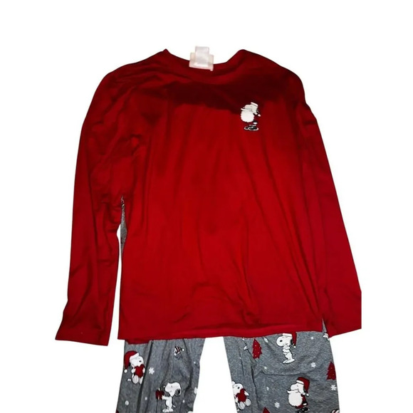 Munki Munki Snoopy Santa Holiday Pajama Sets Unisex couples matching pjs S & M - Picture 9 of 16